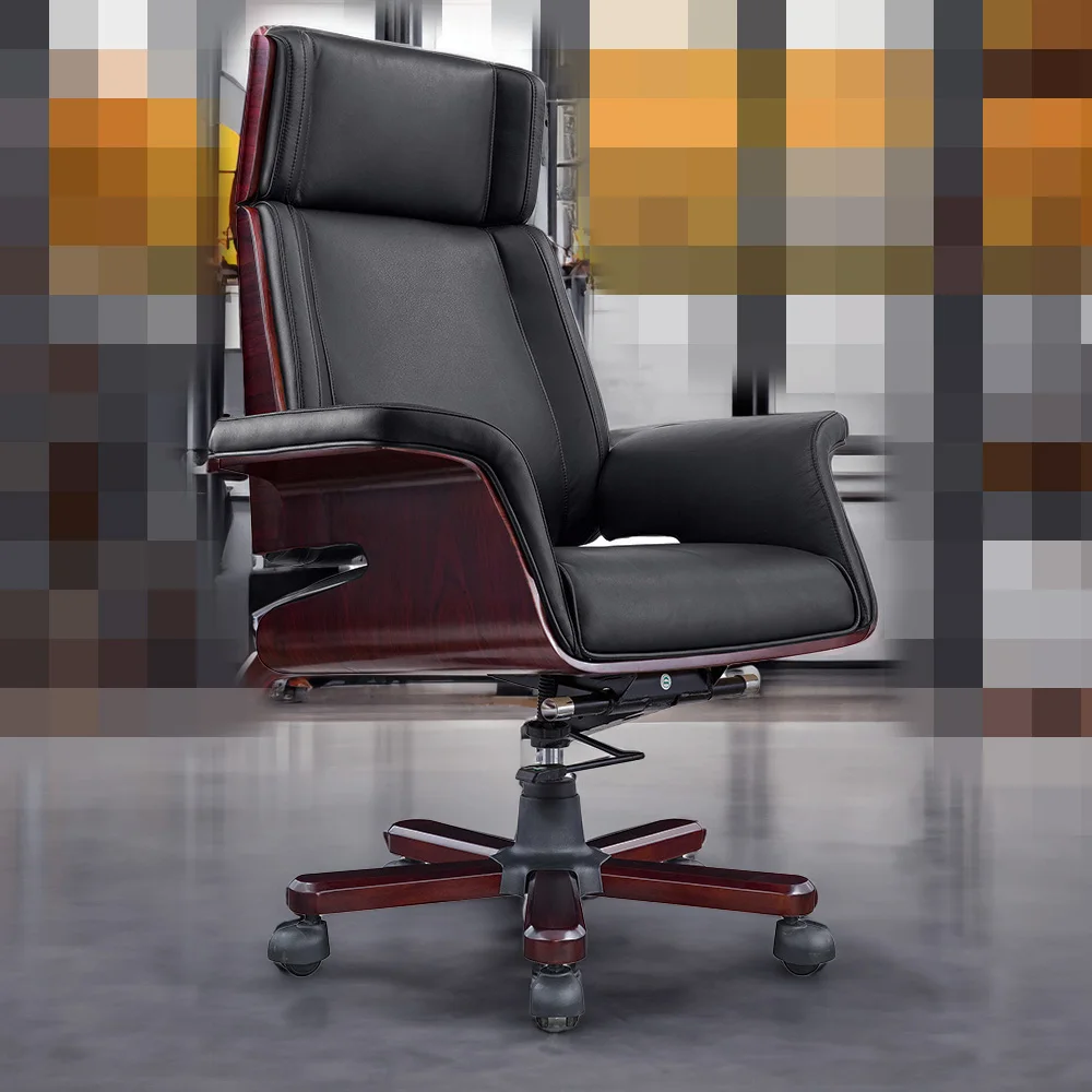 Luxurious Italian Imported Top-Grain Leather Executive Office Chair supplier