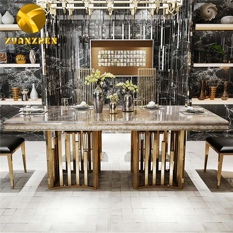 Nordic Living Room Furniture Luxury Marble Dining Table Modern Dining
