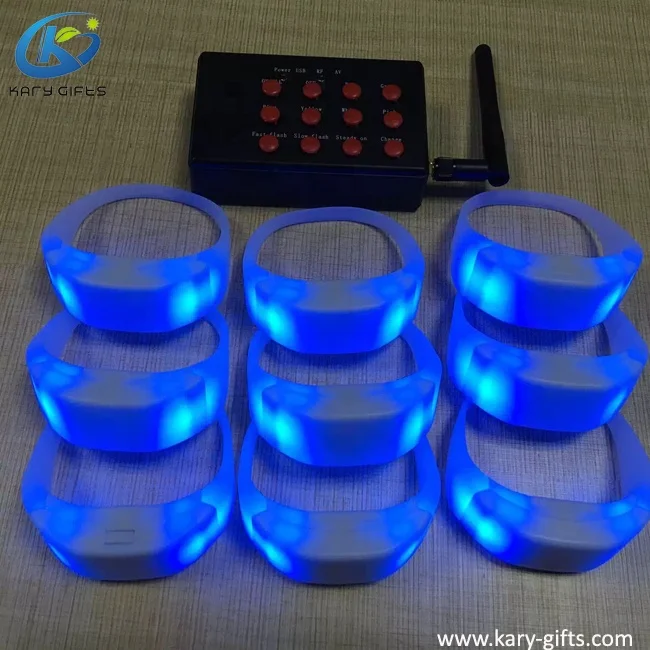 Festival Concert Event Frequency Dmx Glow Wristband Remote Controlled Led Bracelet