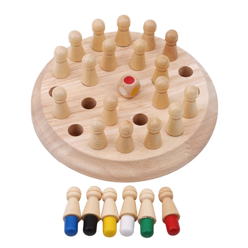 Wooden Memory Game for Children Family Board Games for Kids and Adults Wooden Toys for 3 Years Old Wooden Educational Toys