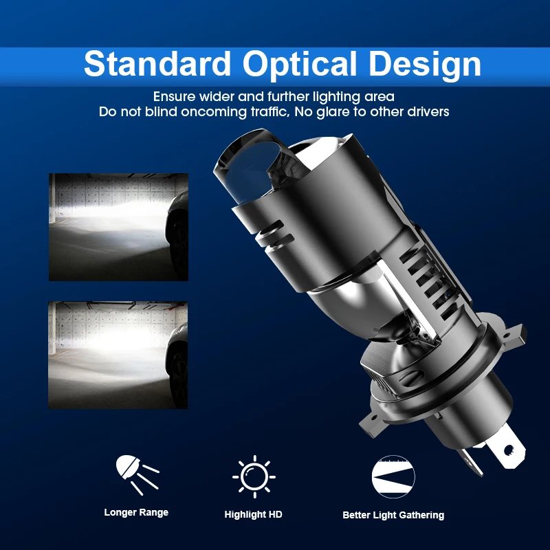 Conpex H4 Car Led Projector Lens Auto Lighting System High Quality Led H4 Mini LED Lens Led Headlight for Car Accessories