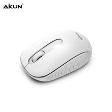 AIKUN Wireless Mouse MX36, 2.4G Noiseless Mouse with USB Receiver,Auto Sleeping,Portable Computer Mice(WHITE)