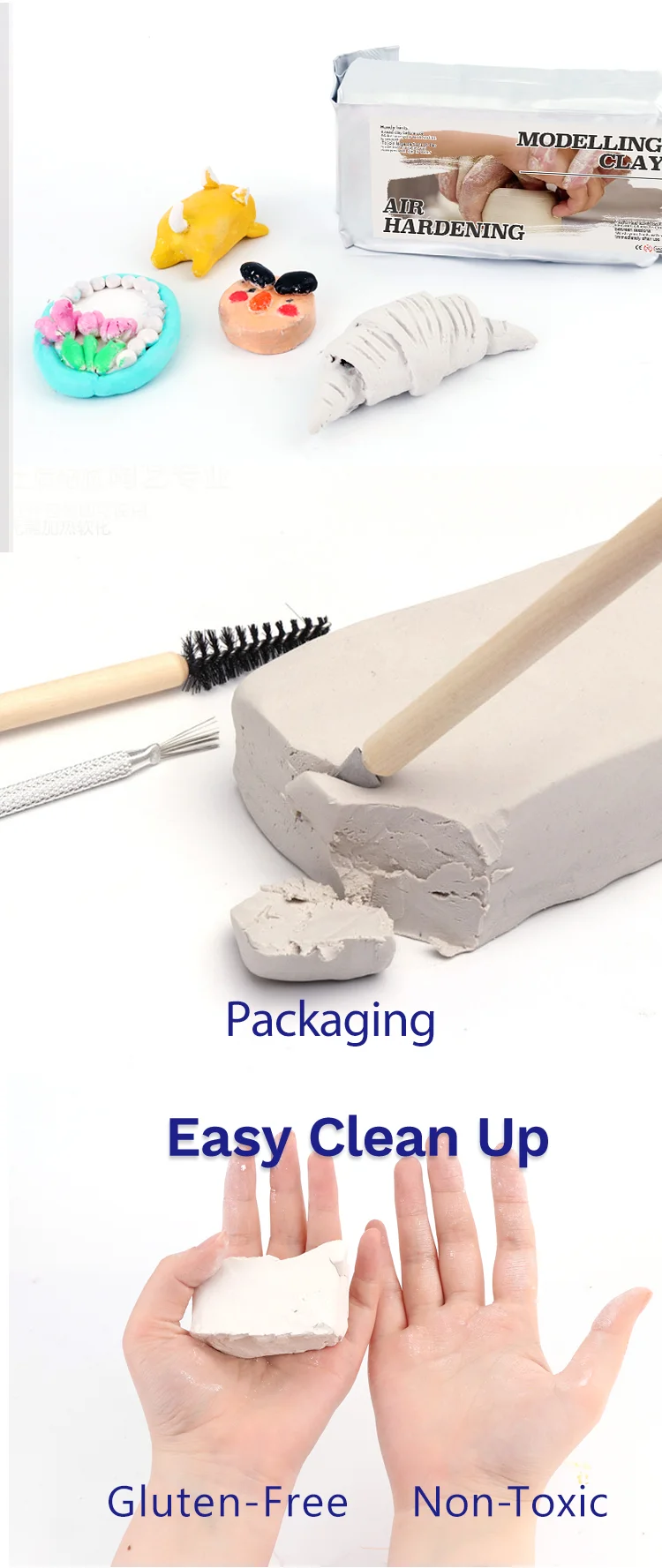 500g Wholesale Children Diy Toy White Air Hardening Modeling Clay Buy