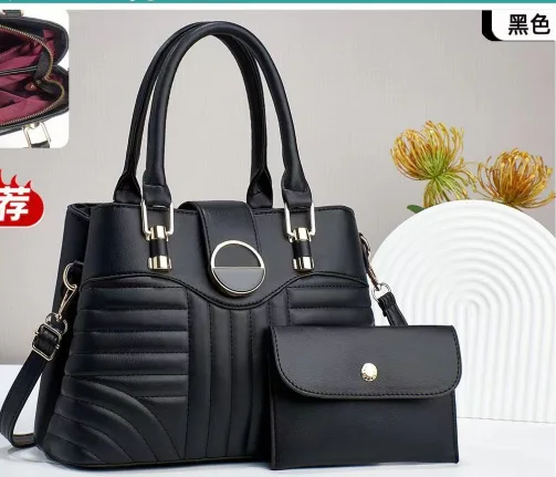 Wholesale Vintage Pu Leather Women's Tote Hand Bags And Purse Set ...