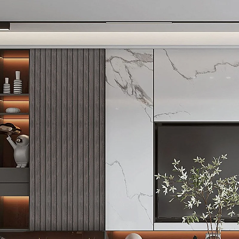 2022 Pvc Wall Panel Cladding Pvc Film Decor Board Stone Grain Pvc