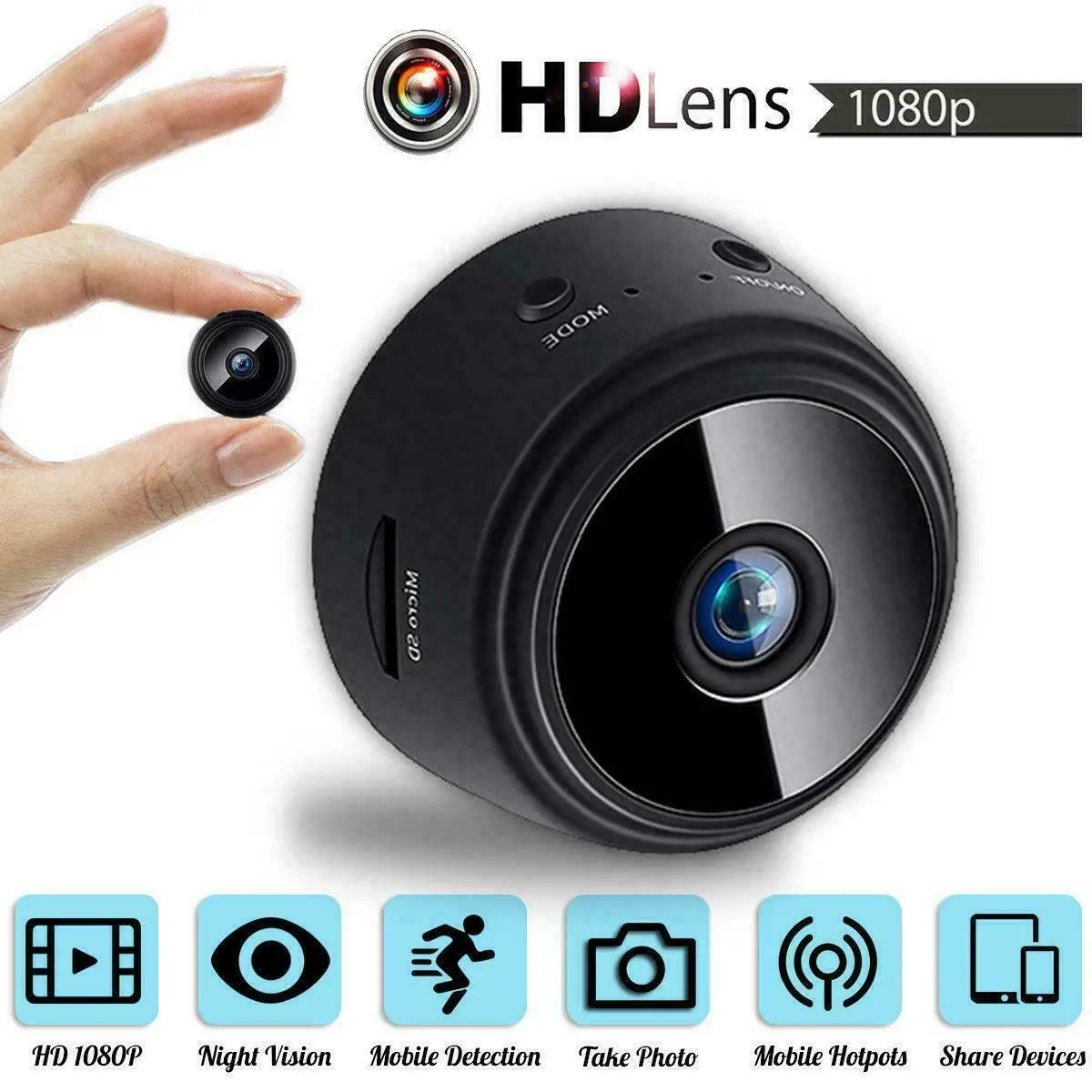 2022 Hot A9 Mini Camera V380 Video0 Hdwifipro Little Stars 365cam Wireless Wifi Hd 1080p Dvr 