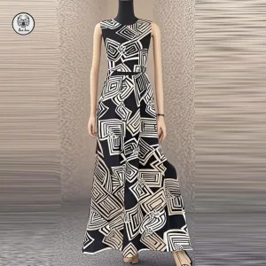 Haohoo Wholesale ODM/OEM Fashion Floral Contrast Color Woven Sleeveless Womens Dresses for Summer, Spring, Fall