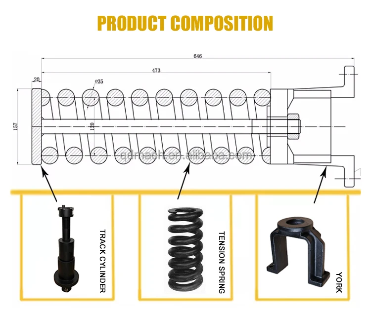 Customized 200a3 Hitachi Zx50 Excavator Recoil Spring