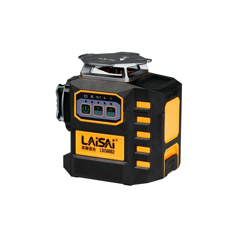Laisai LSG6682 Cross Line Laser Levels 360 Auto Level 12 Lines Green 3d Survey Equipment Optical Level Machine