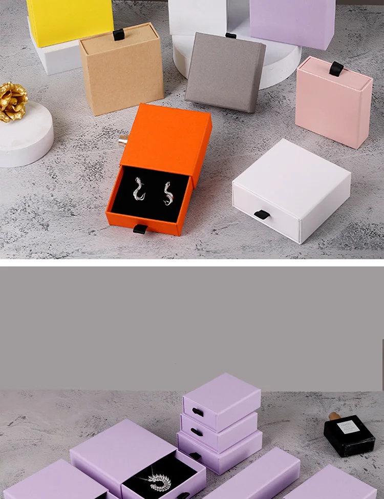 Customized Luxury Colorful Cardboard Bracelet Gift Paper Slide Drawer