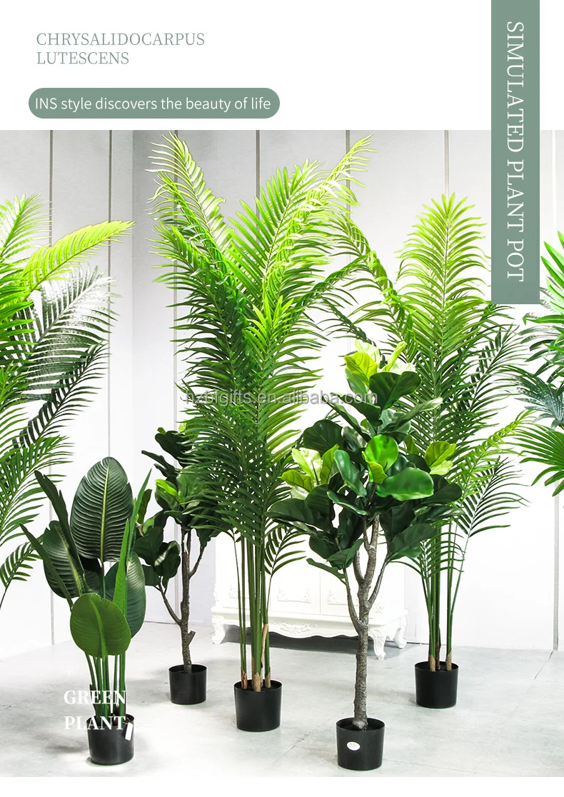 Wholesale Artificial Areca Palm Tree Plants Garden Decorative Plants