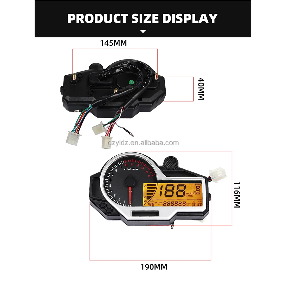 di alta qualità universale moto odometro per 2 4 cilindri tachimetro atv  lcd digitale tachimetro