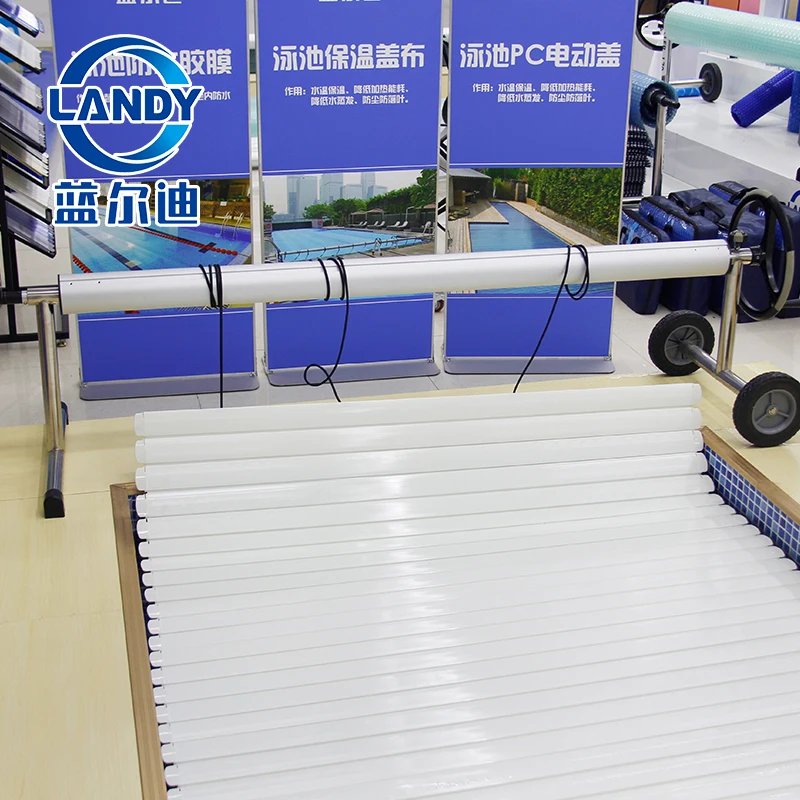 Landy PC Electric Automatic Swimming Pool Cover Retractable Algae Resistant Durable Pool Covers for Inground Pool