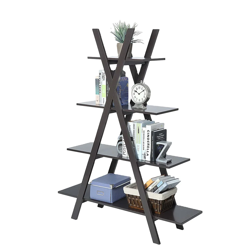 Decorative Diy Modern Design Triangle Bookshelf Showcase for Sale