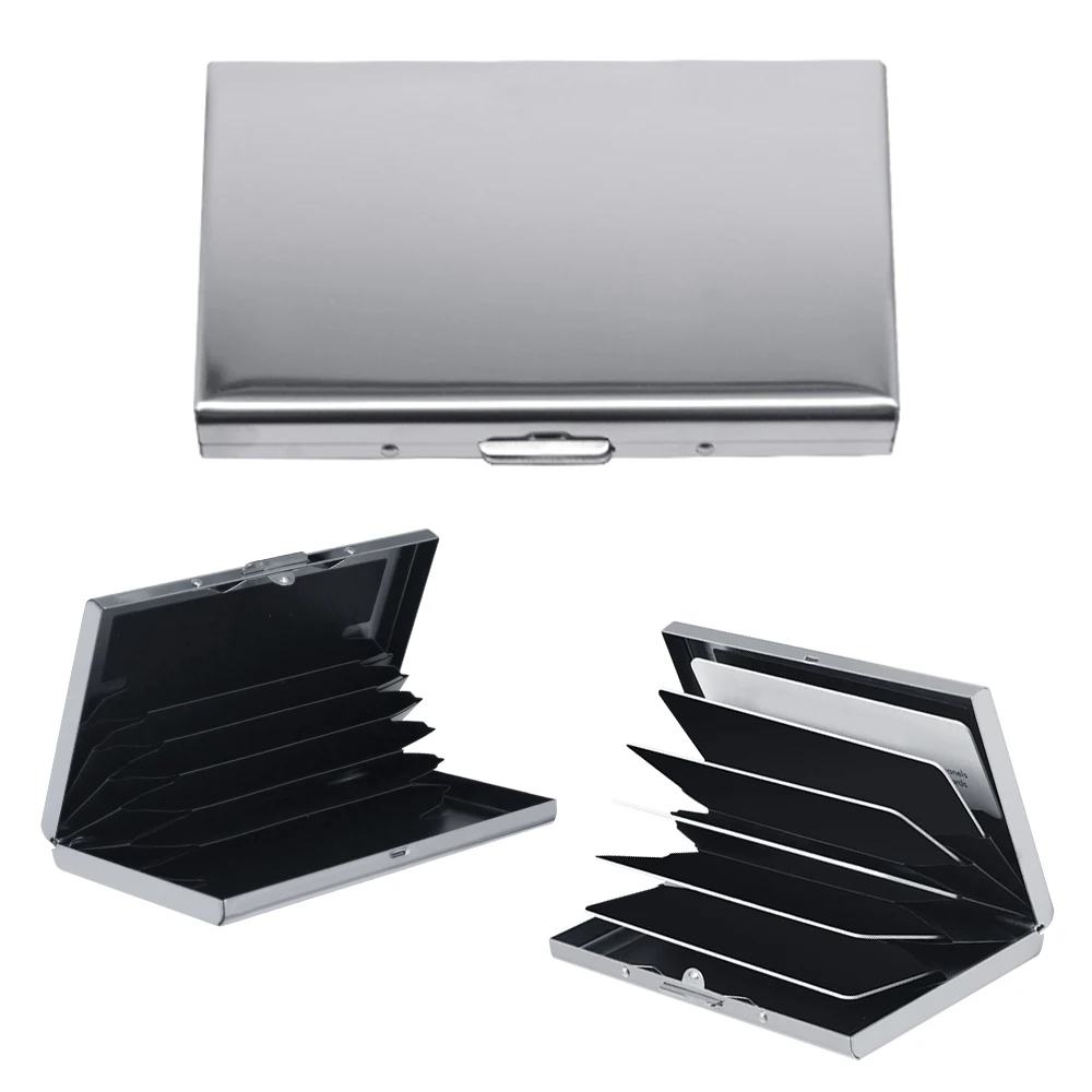 Stainless Steel Credit Card Case Metal Card Wallet ID Card Case