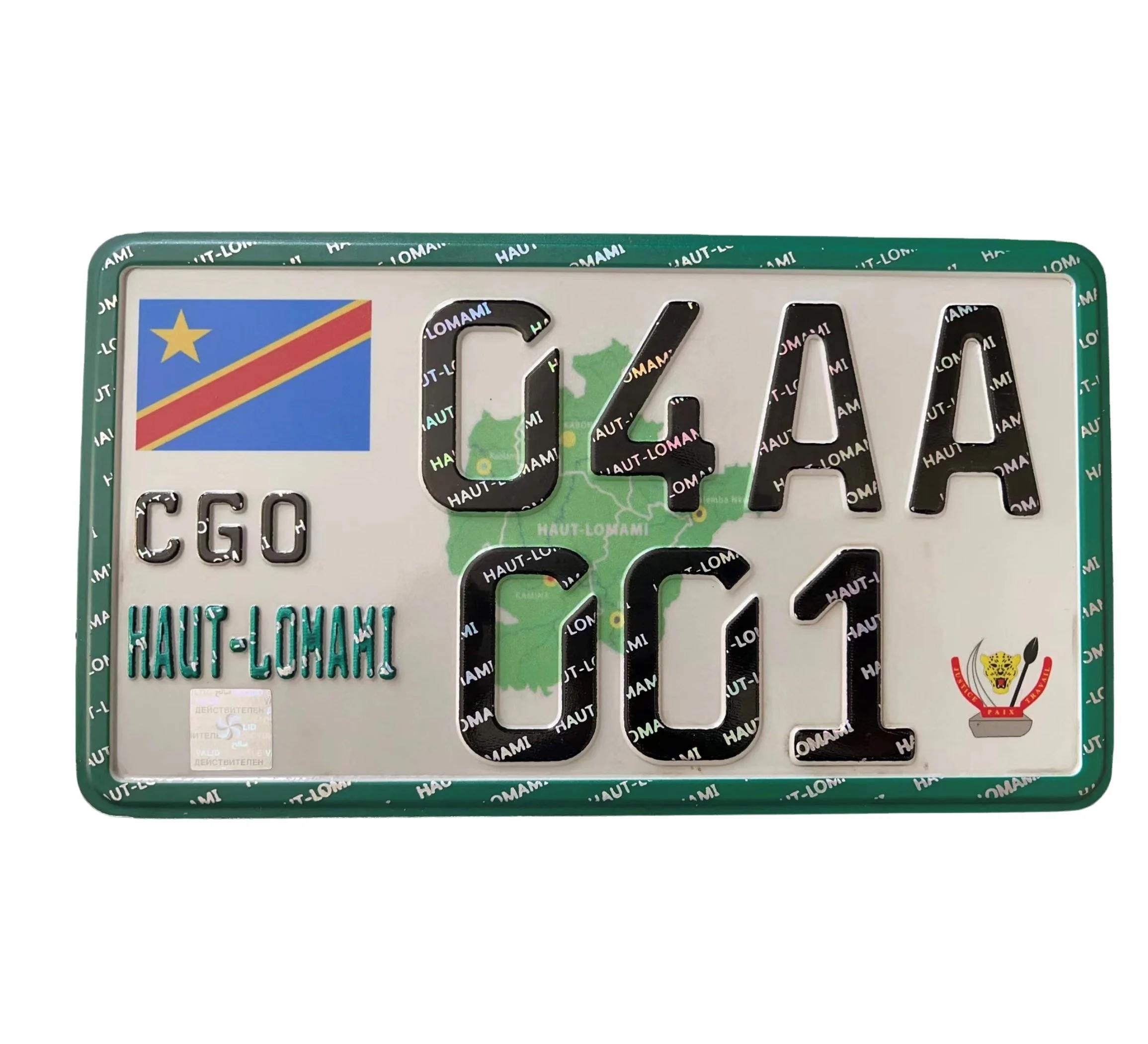 Factory Custom Aluminum Number License Plate for Car