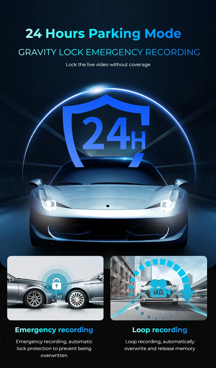 Dual-channel Video Recording 4g Dash Cam 2 Channel with Real 1080P+720P Black Box Support 4G Remote Review supplier