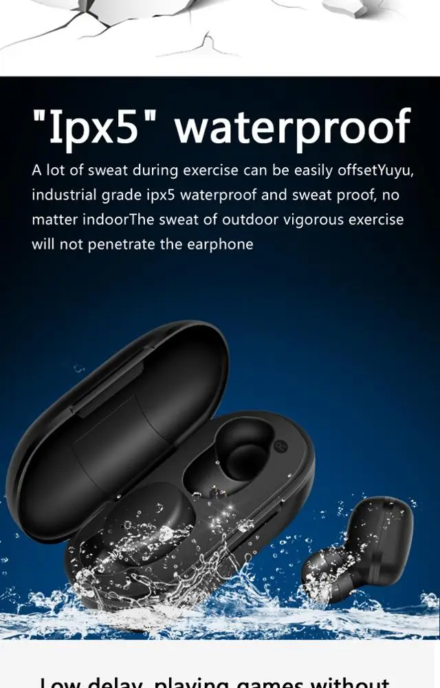 a6x 5.0 tws bluetooth headsets for Alibaba