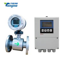 OEM Service DN100 corrosive chemicals slurry stainless steel digital water flange electromagnetic flow meter flowmeter