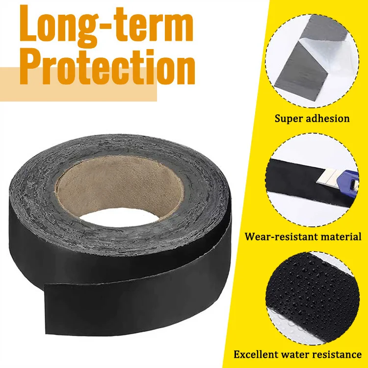 Black Deck Joist Tape - 2" X 50 Feet, 8 Rolls - Butyl Waterproof Flashing Tape To Protect Wood & Metal Joists From Rot, Moisture & Decay