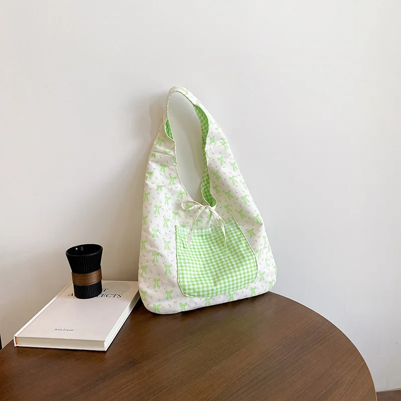 Custom Bag Design Summer New Tote Bag Large Capacity Gingham