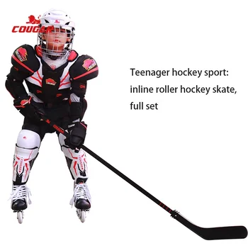 Source Cougar Factory Hockey Equipment Goalie Pads Athlete Stick Gloves  Helmet Inline Roller Skate Ice Field Hockey Player Full Set on m.