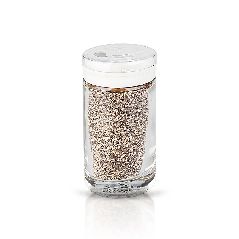 Kitchen Glass Spice Jars Condiment Containers Seasoning Bottle Salt Dispenser with 3-opening Lid and Cap