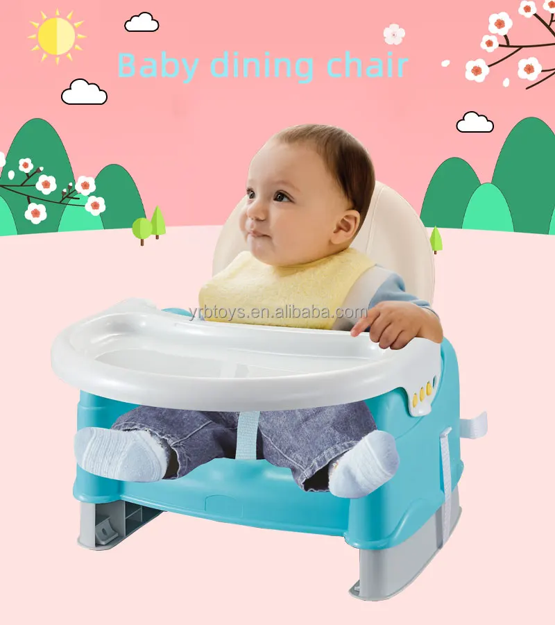 2 en 1 bébé à manger chaise et table qualité en plastique réglable