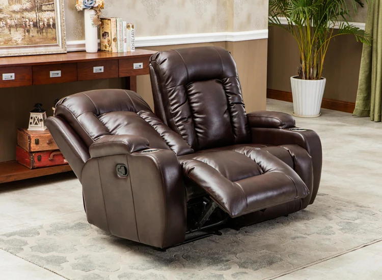 Living Room Home Theater Furniture Leather Electric Recliner Sofa Set 3