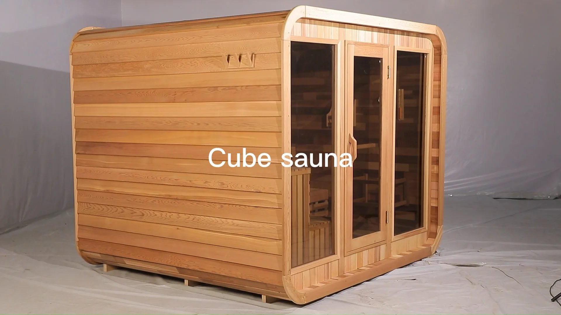 New Design Red Cedar Outdoor Cube Barrel Sauna Room For 6 Person - Buy  Outdoor Sauna Room,Cube Sauna Room,Cube Barrel Sauna Room Product on  