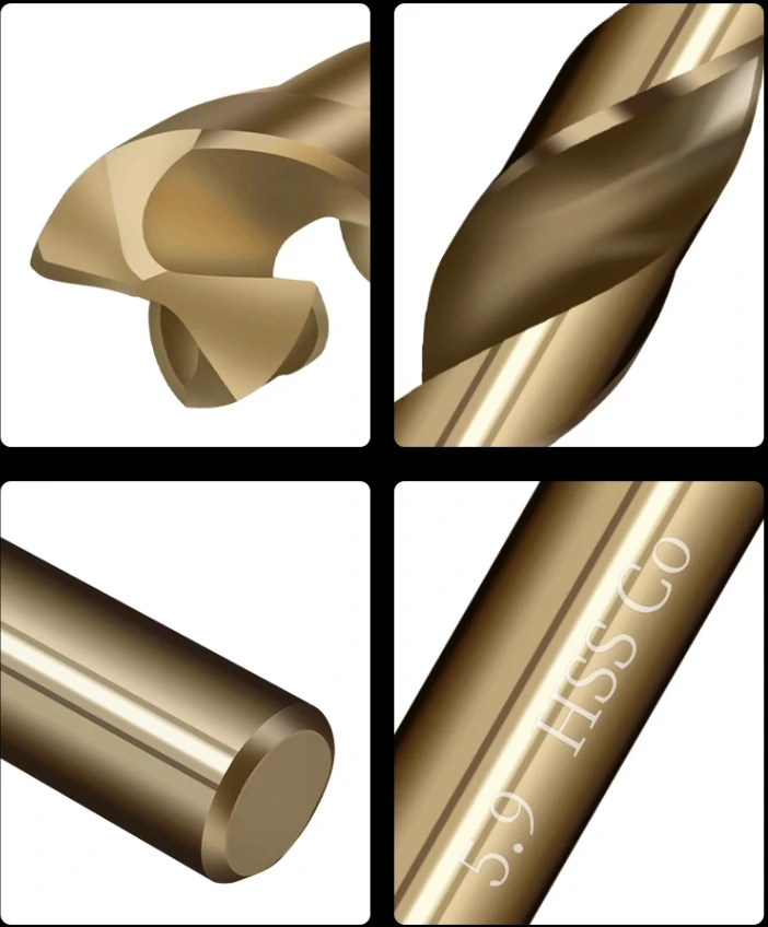 High Quality Hss M35 5% Cobalt Straight Shank Twist Drill Bit For Metal ...