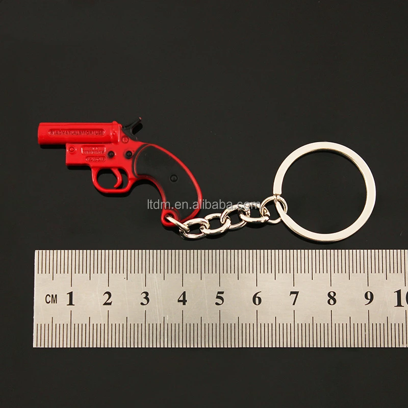 New Design High Quality Pubg Anime Mini Gun Keychain Metal Weapon Shape  Model Customize