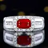 Natural ruby diamond ring