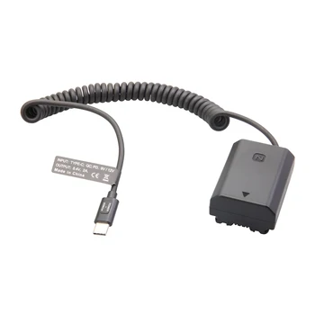 TYPE C  NP-FZ100 Dummy Battery Adapter USB Type-C Spring Power Cable for Camera A6600 A7C A7III A7SIII A7R detail image