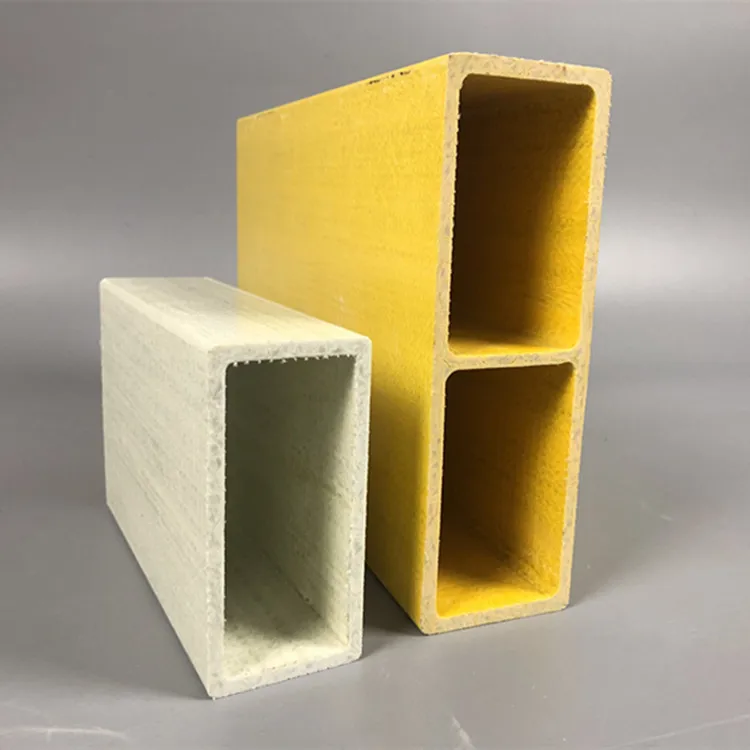 Customized Pultruded Fiberglass Rectangular Tubing Reinforce Plastic  square FRP Tubing