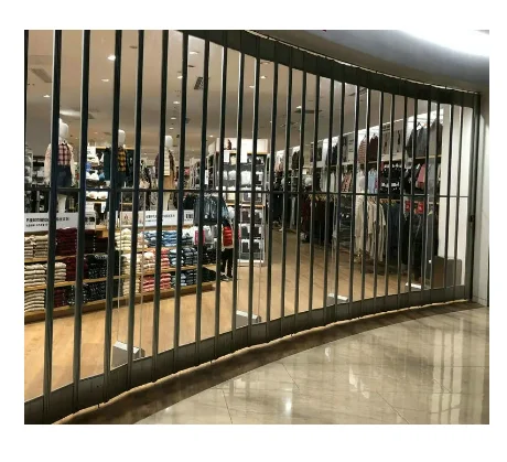 Good Quality Shutter Door Security Polycarbonate Crystal Clear Folding Door for Market Use