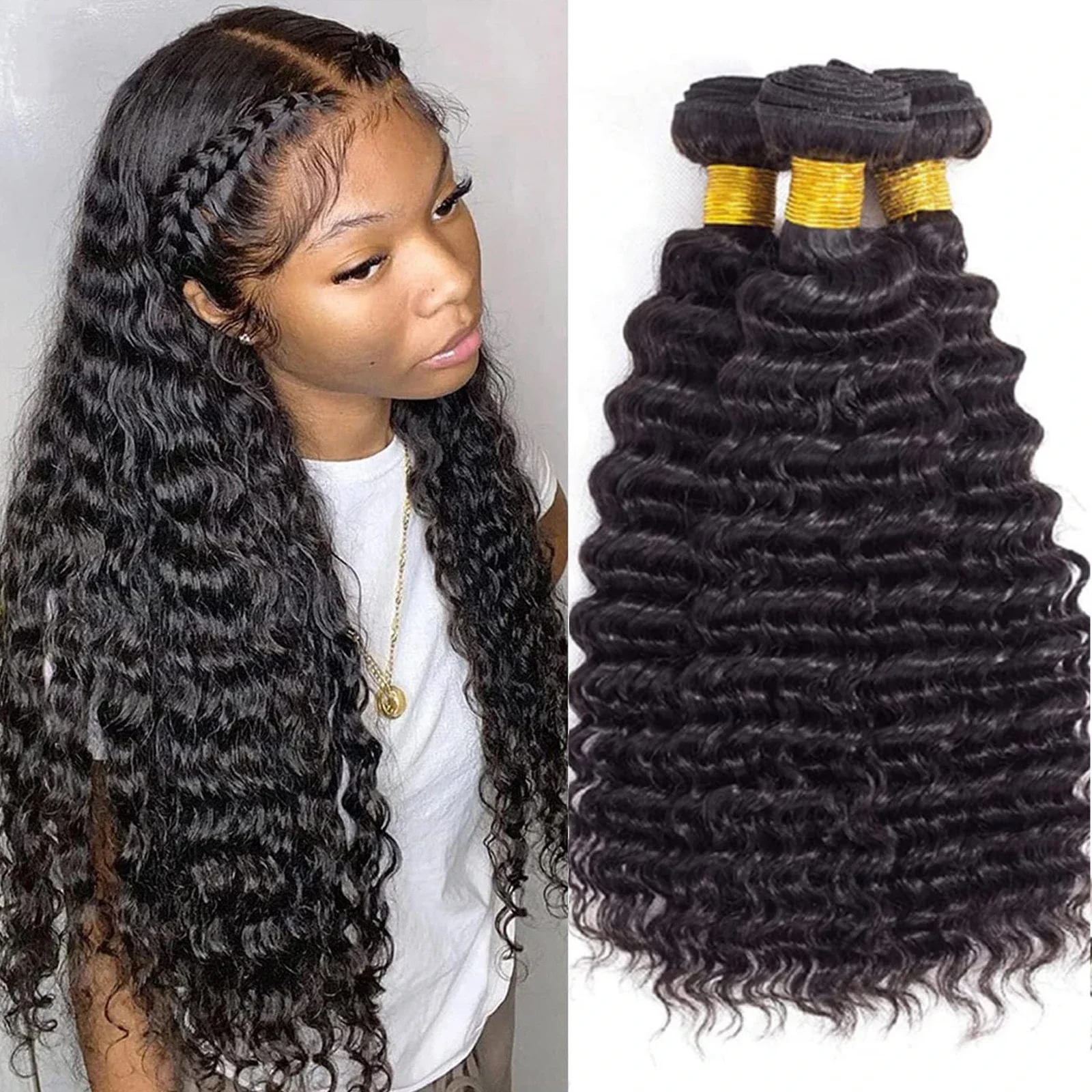 Deep Wave Brazilian Remy Hair Weave Extensions Deals_voghion.com