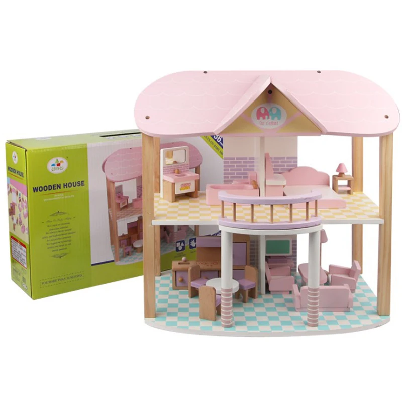Оптовая продажа модель деревянного кукольного домика 3D для девочек Обучающие игрушки «сделай сам» хобби обучение ролевых