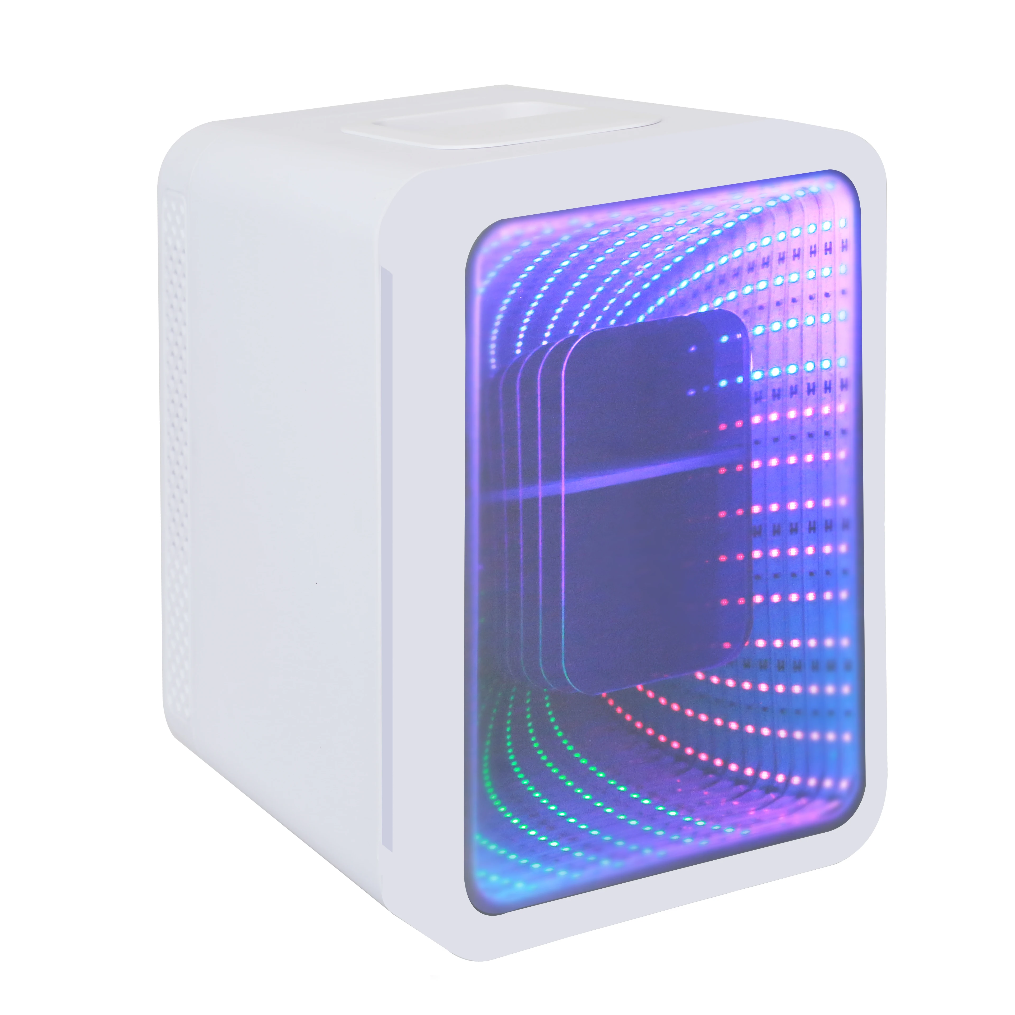 New 4 Liter Mini Fridge 12 Volt Dc Refrigerator Game Gaming Fridge Portable Small Fridge Led Light Mirror