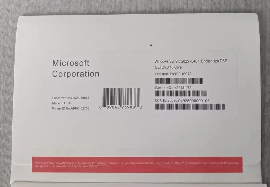 Windows Server 2025 Datacenter - Online Activation & Support