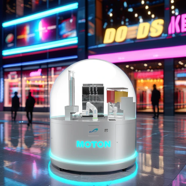 Robot Cold Beverage Expert Automatic Robot Ice Cream Machine  Robot Ice Cream Machine