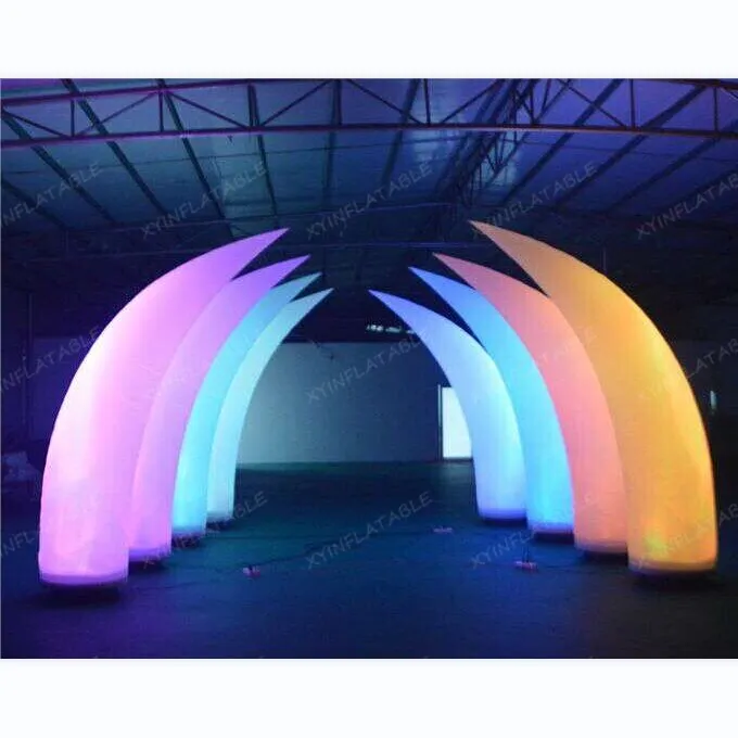 Hot sale ivory shape lighting inflatable cone with led for stage/party/event decoration