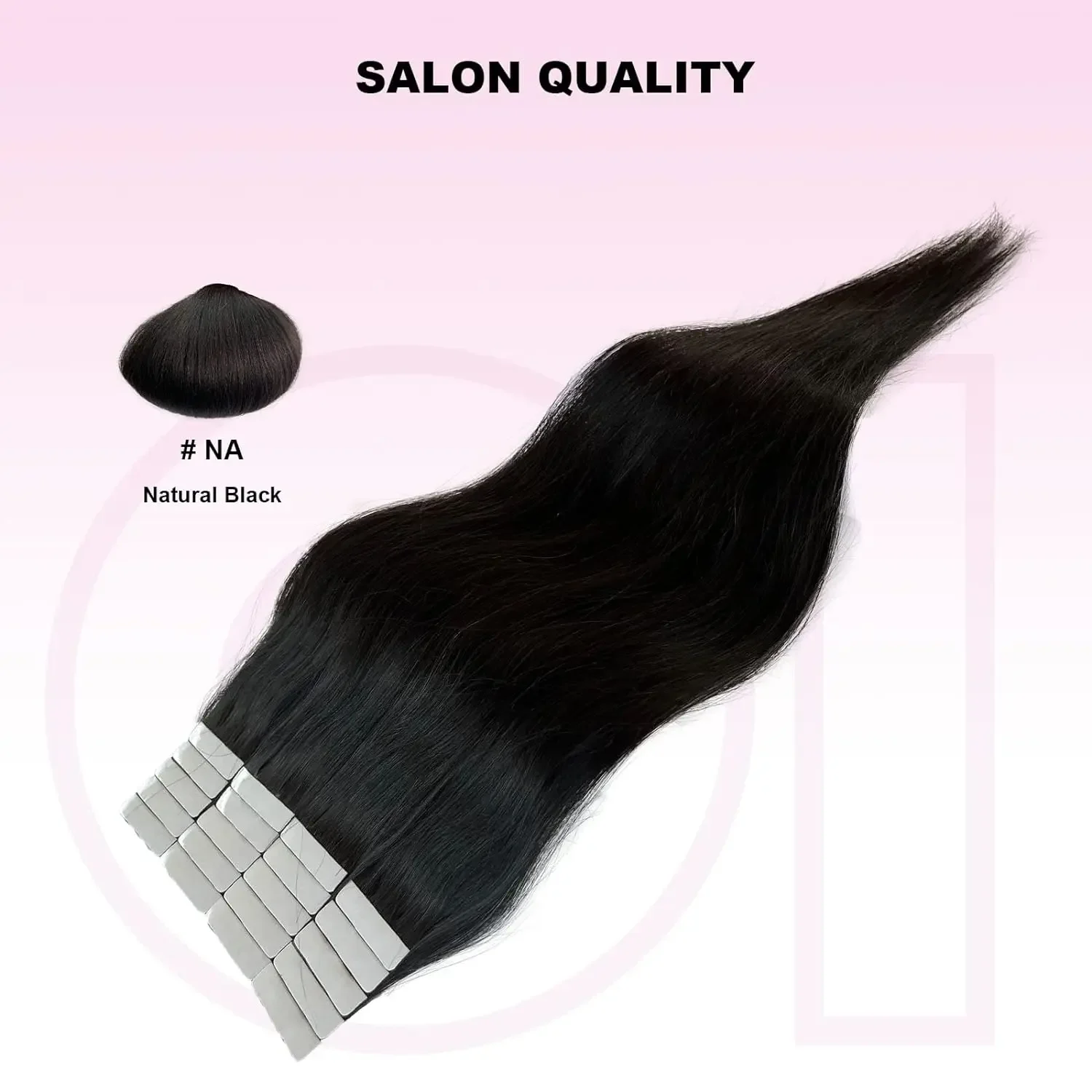 Brazilian Remy Human Hair Extensions Skin Weft Adhesive Glue Straight Tape In 100% Real Hair 50G 20 Pcs_voghion.com