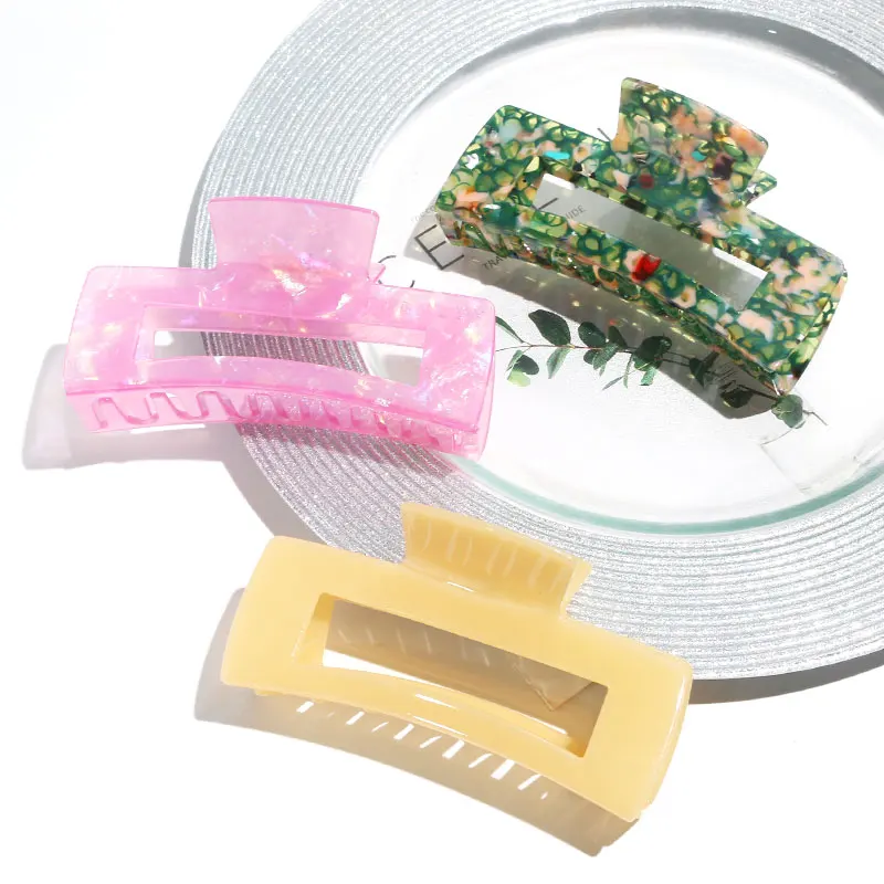 Заколка для волос на заказ крупный зажим 13 см прямоугольной формы из ацетата толстых