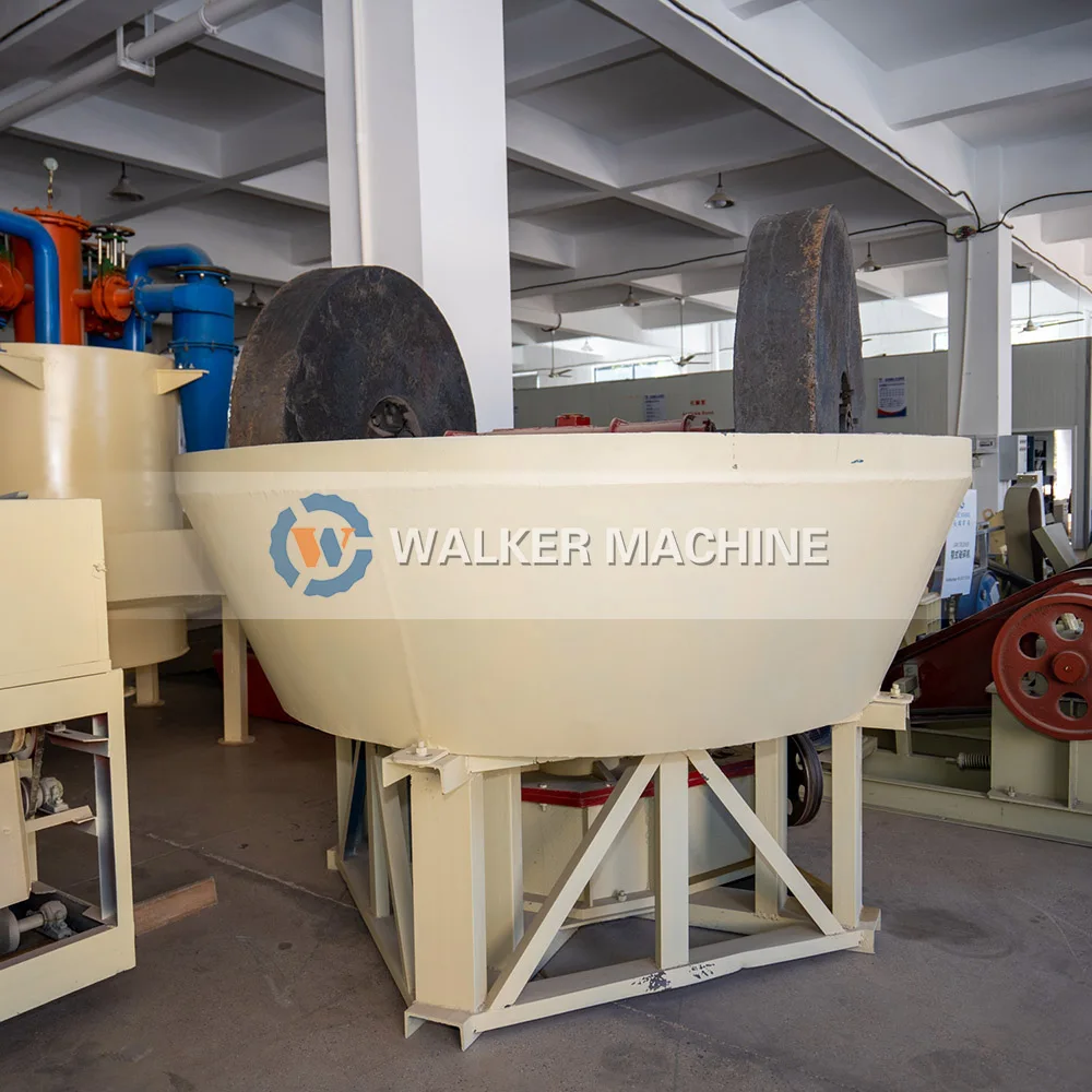China Manufacturer 1200 1400 1600 Gold Mining Process Wet Grinding Pan Mill in Stock