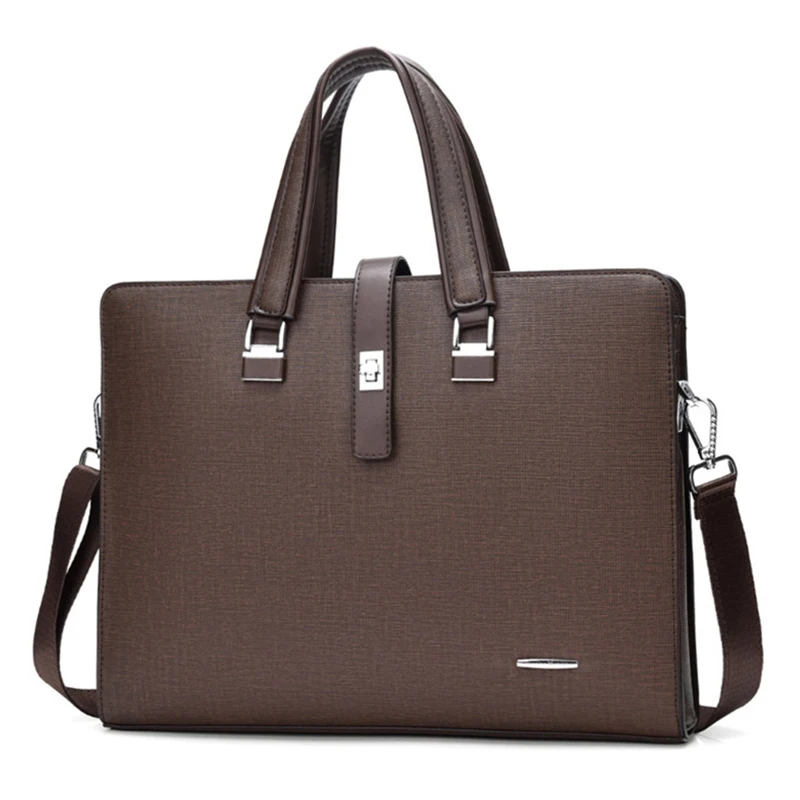 2022 Simple Design Men Business Briefcase Pu Leather Suitcase New