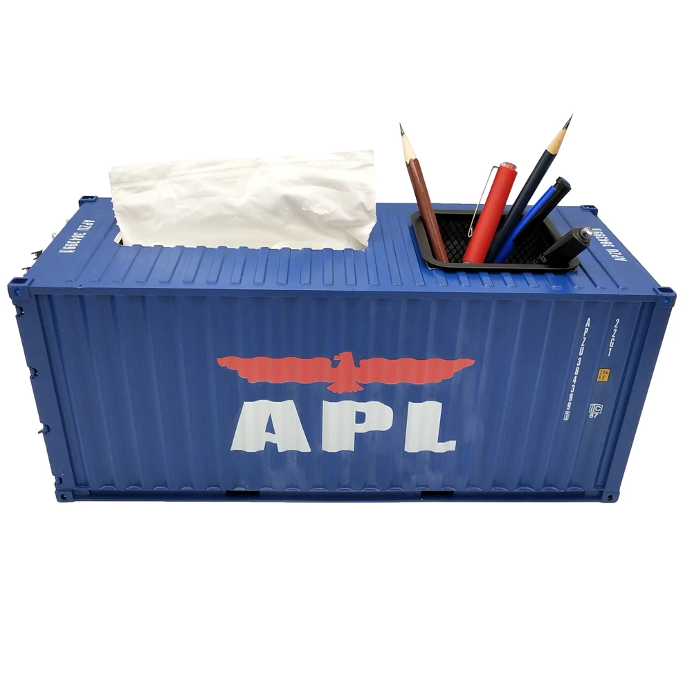 【A】30cm 1:20 APL logistics  container model gifts Pen holder container scale model O.A.S ship model