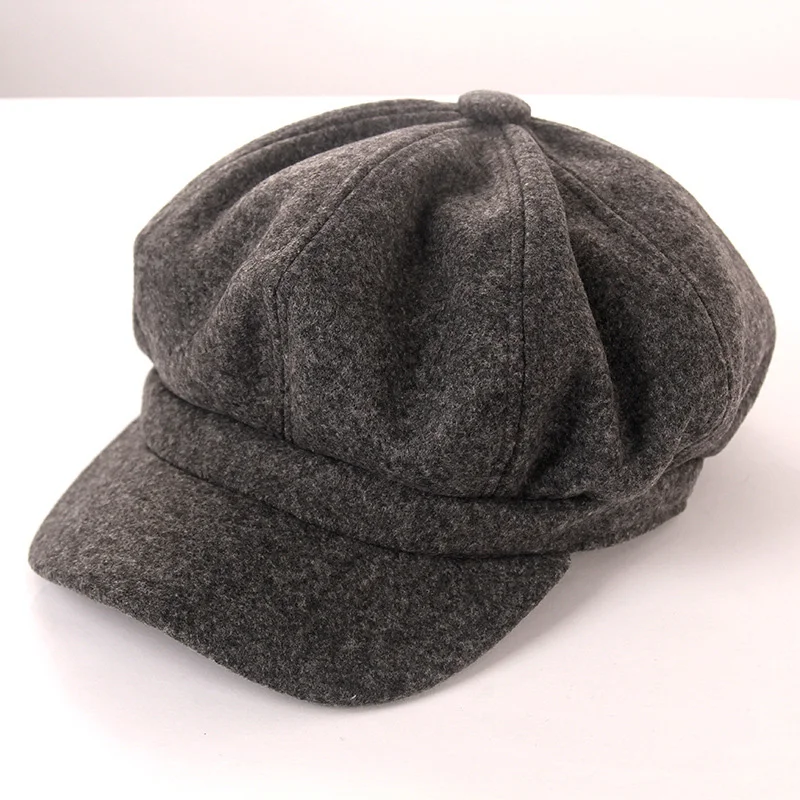 Стильные кепки художника газетчика Черные Серые береты шляпы