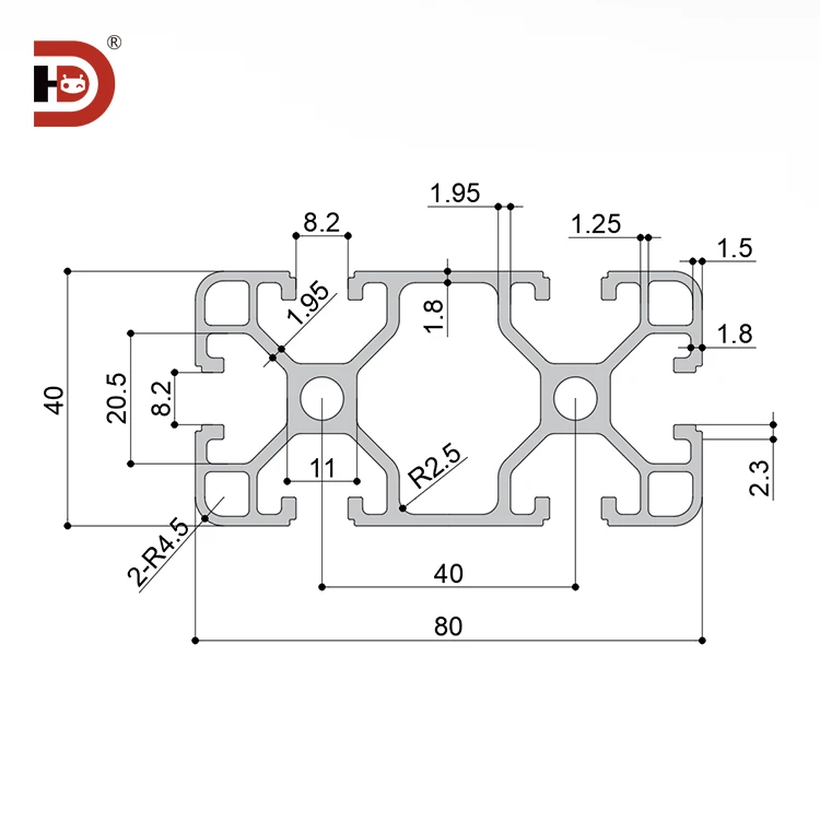 product industrial extruded aluminum profile 4080 aluminum alloy profile 20mm production line workbench-3