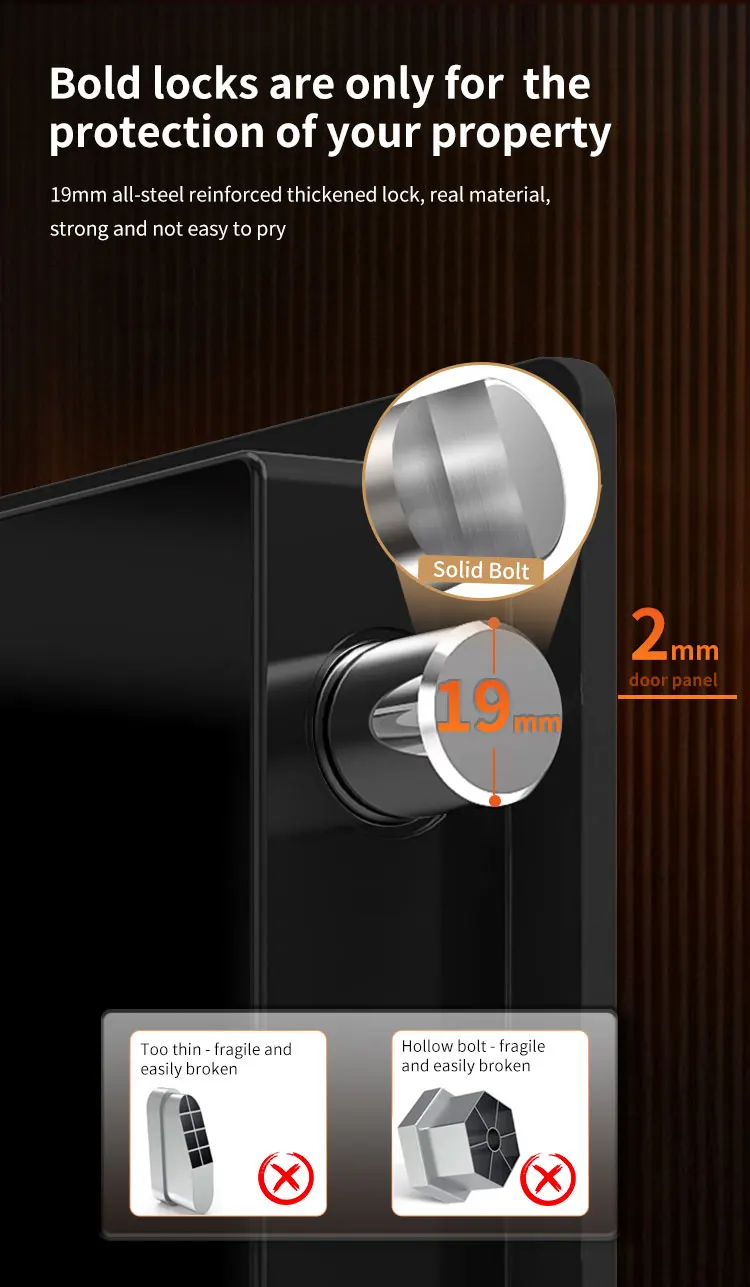 CEQSAFE High Quality Box Hotel Deposit New Lock Open Battery Dead Portable Security Steel Mini Safe Box manufacture